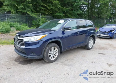 2015 Toyota Highlander Le V6 z USA, uszkodzony, nr VIN 5TDBKRFH1FS099776